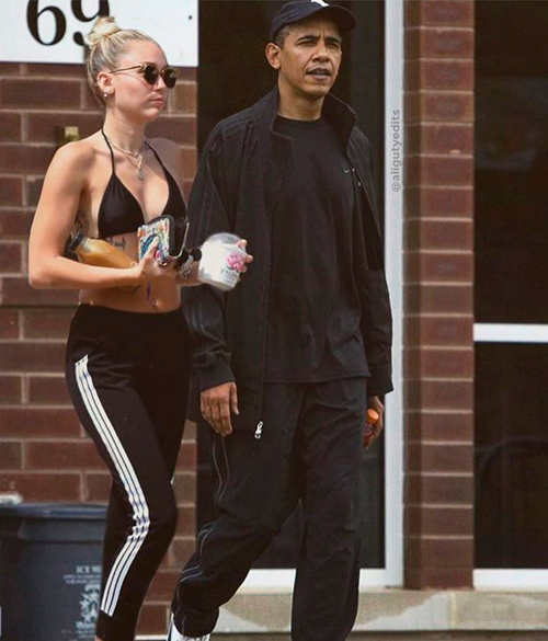 La foto de Miley Cyrus y Barack Obama que emocina a todos