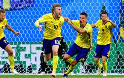 Suecia se impuso 1-0 sobre Suiza y espera a Colombia o Inglaterra