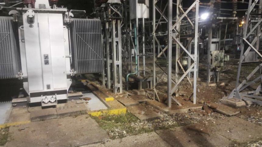 Fachada de una subestación eléctrica, en el Cesar. Néstor De Ávila