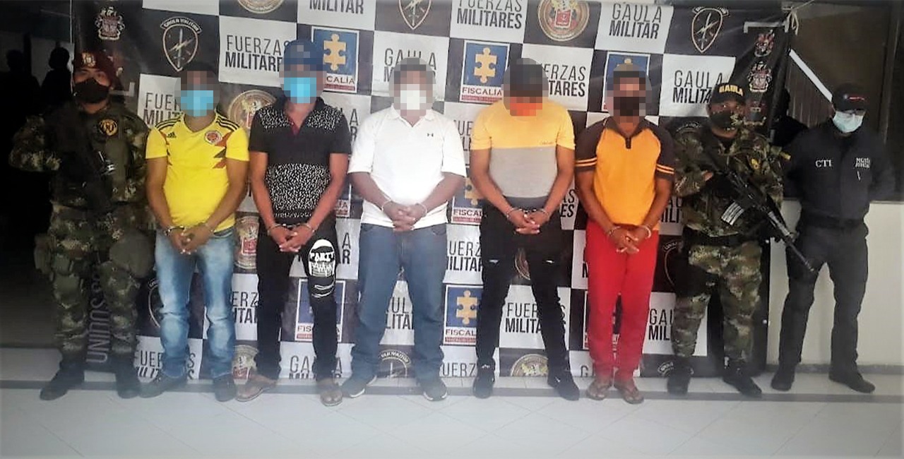 Los capturados fueron trasladados a un centro de reclusión.