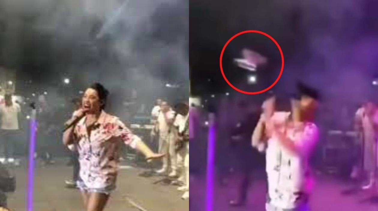 Ana Del Castillo, golpeada con lata de cerveza en pleno show en El Carmen de Bolívar