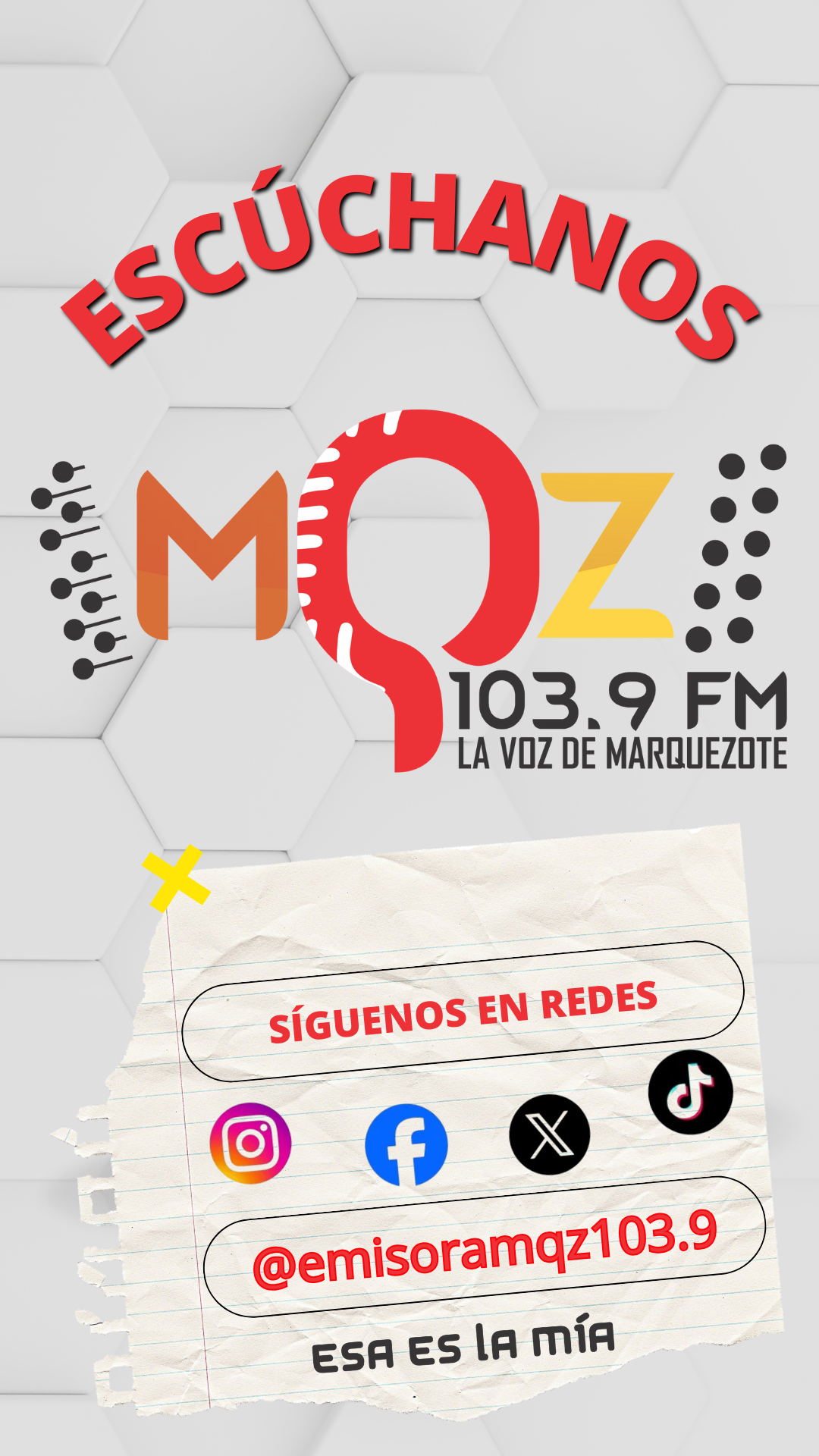 ESCÚCHANOS MQZ 103.9 FM