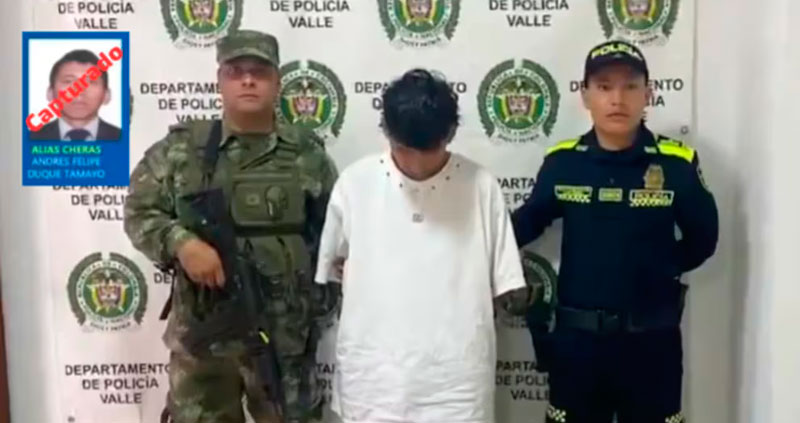 Alias ​​​​Cheras, one of the vital needed criminals in Valle del Cauca, fell