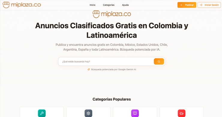 Talento vallenato pone la IA al servicio de los clasificados en Colombia con MiPlaza.co